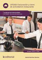 Facturación y cierre de actividad en Restaurante. HOTR0608 - Servicios de Restaurante - IC Editorial