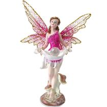 Fada com Bola de Cristal Mágica 23cm - Rosa Fada com Bola de Cristal Mágica 23cm - Rosa