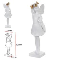 Fada elena branco dourado - 25cm