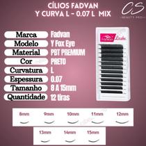 Fadvan Curva L Fox Eye Extensão Cílios Fio Y 0.07L Mix