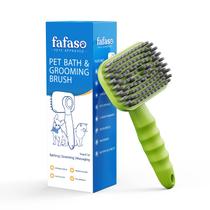 FAFASO Dog Bath Brush, Pet Grooming Brush para cães e gatos