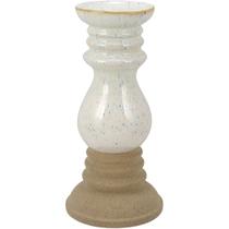 FAHIMA CASTIÇAL 43x20x20cm CERÂMICA BEGE