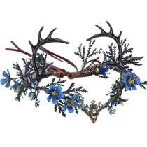 Fairy Crown MOSTORY Light up Antler Crown Blue Flower
