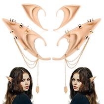 Fairy Elf Ears FRESHME com piercings e clipes dourados Fairy Elf Ears FRESHME com piercings e clipes dourados