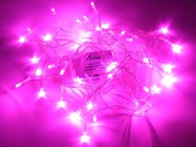Fairy Light String Karlling rosa 40 LED operado por bateria