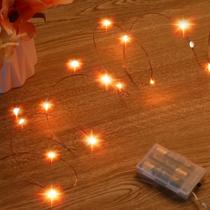 Fairy Lights Ariceleo Mini Halloween 5 m 50 LED laranja, pacote com 4