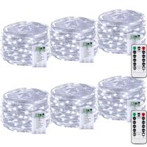 Fairy Lights BOSSERN 60LED operado por bateria, pacote com 6 unidades Cool White