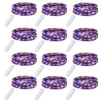Fairy Lights Brightown 20 LED roxo laranja, 7 pés, pacote com 12 Fairy Lights Brightown 20 LED roxo laranja, 7 pés, pacote com 12