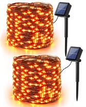 Fairy Lights Brizled Orange 240 LED Solar 23 m, pacote com 2 unidades, Halloween Fairy Lights Brizled Orange 240 LED Solar 23 m, pacote com 2 unidades, Halloween