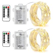 Fairy Lights BXROIU Silver Wire 8 modos 5m 50 LEDs com controle remoto Fairy Lights BXROIU Silver Wire 8 modos 5m 50 LEDs com controle remoto