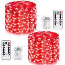 Fairy Lights JMEXSUSS 400 LED de 132 pés com controle remoto de 8 modos, pacote com 2