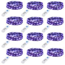 Fairy Lights Minetom Purple 20 LED operado por bateria, 7 pés e 12 unidades Fairy Lights Minetom Purple 20 LED operado por bateria, 7 pés e 12 unidades