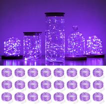 Fairy Lights Rivokeer 7FT, pacote com 24 unidades, 20LED, operado por bateria Fairy Lights Rivokeer 7FT, pacote com 24 unidades, 20LED, operado por bateria