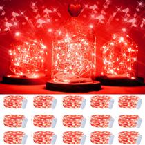 Fairy Lights SmilingTown, 15 pacotes, 20 LED vermelhos, operados por bateria