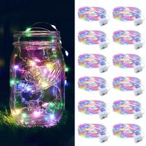 Fairy Lights ZGWJ 20 LED operado por bateria, 2 m, pacote com 12 unidades, multicolorido Fairy Lights ZGWJ 20 LED operado por bateria, 2 m, pacote com 12 unidades, multicolorido