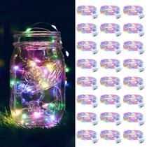 Fairy Lights ZGWJ 20 LED, operado por bateria, 7 pés, pacote com 24 unidades, multicolorido Fairy Lights ZGWJ 20 LED, operado por bateria, 7 pés, pacote com 24 unidades, multicolorido