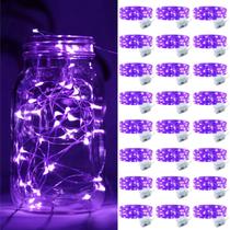 Fairy Lights ZGWJ operado por bateria 7 pés 20 LED roxo x24 Fairy Lights ZGWJ operado por bateria 7 pés 20 LED roxo x24