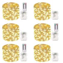 Fairy String Lights Albelt, pacote com 6, 100 LED, 10 m à prova d'água Fairy String Lights Albelt, pacote com 6, 100 LED, 10 m à prova d'água