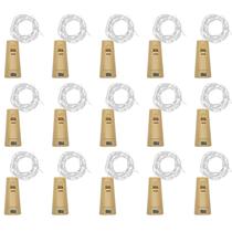 Fairy String Lights LoveNite 20 LED em forma de cortiça, fio prateado