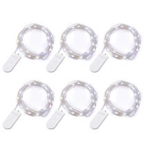 Fairy String Lights TingMiao Cool White, 20 LEDs de 2,2 m, pacote com 6 Fairy String Lights TingMiao Cool White, 20 LEDs de 2,2 m, pacote com 6