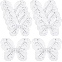 Fairy Wings Chivao Butterfly Wings, 10 peças para crianças, brancas