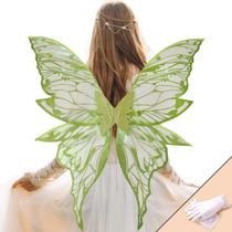 Fairy Wings YKW para mulheres adultas Butterfly Cosplay Green
