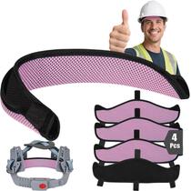 Faixa Absorvente para Capacete de Segurança Ibicboc 4 Peças Lavável e Reutilizável Rosa Faixa Absorvente para Capacete de Segurança Ibicboc 4 Peças Lavável e Reutilizável Rosa