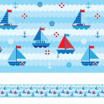 Faixa Adesiva Para Quarto de Menino Barquinho 10mx10cm