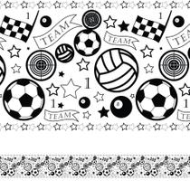 Faixa Adesiva Para Quarto de Menino Esportes 12mx15cm