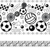 Faixa Adesiva Para Quarto de Menino Esportes 5mx10cm