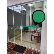Faixa Adesiva Sinalização Porta De Vidro Anti Trombada Verde 3mt