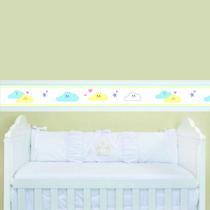 Faixa Adesivo Border Infantil Bebe Nuvens Chuva De Bençao
