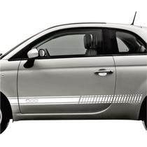 Faixa Adesivo Fiat 500 2009/2017 Lateral Branco