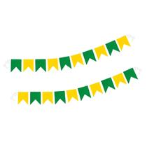 Faixa Bandeirinha Copa Mundo Brasil Verde Amarelo TNT - 10m