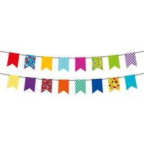 Faixa bandeirola decoração arraia festa junina 1,8m papel