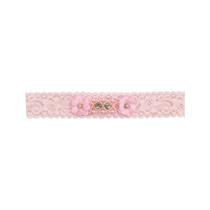 Faixa bebê com flor e pérolas - Rosa bebê Faixa bebê com flor e pérolas - Rosa bebê