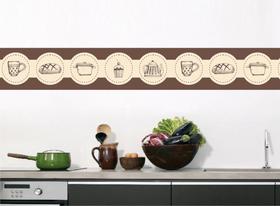 Faixa bonder decorativa cozinha jogo 04 peças med.10x100) Faixa bonder decorativa cozinha jogo 04 peças med.10x100)