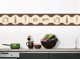 Faixa bonder decorativa cozinha jogo 04 peças med.10x100) Faixa bonder decorativa cozinha jogo 04 peças med.10x100)