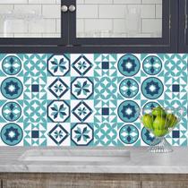 Faixa border adesivo azulejos hidráulicos azul Faixa border adesivo azulejos hidráulicos azul