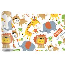 Faixa Border Animais Safari Girafa Adesivo Infantil Kit B132