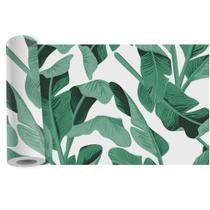Faixa Border Folhas Tropical Planta Verde Adesivo Kit B464 - Quartinho Decorado