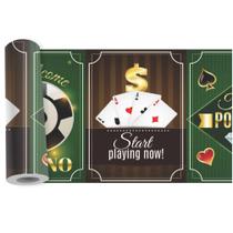 Faixa Border Jogo Baralho Cassino Poker Adesivo Kit B424 - Quartinho Decorado