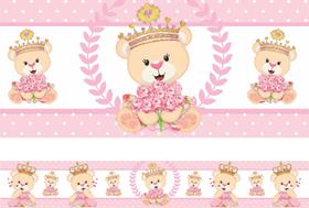 Faixa Border Ursa Quarto Infantil Adesivo Decorativo Kit 5un Faixa Border Ursa Quarto Infantil Adesivo Decorativo Kit 5un