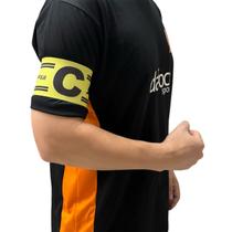 Faixa Braçadeira de Capitão Adulto Ajustável Amarelo e Preto Dafoca Sports Faixa Braçadeira de Capitão Adulto Ajustável Amarelo e Preto Dafoca Sports