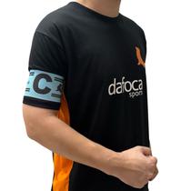 Faixa Braçadeira de Capitão Adulto Ajustável Azul Claro e Preto Dafoca Sports Faixa Braçadeira de Capitão Adulto Ajustável Azul Claro e Preto Dafoca Sports