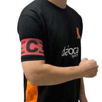 Faixa Braçadeira de Capitão Adulto Ajustável Vermelho e Preto Dafoca Sports Faixa Braçadeira de Capitão Adulto Ajustável Vermelho e Preto Dafoca Sports