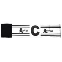 Faixa Braçadeira de Capitão Infantil Ajustável Branco e Preto Dafoca Sports Faixa Braçadeira de Capitão Infantil Ajustável Branco e Preto Dafoca Sports