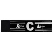 Faixa Braçadeira de Capitão Infantil Ajustável Preto e Branco Dafoca Sports