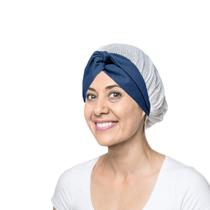 Faixa Cabelo Turbante Azul Marinho Touca Redinha Branca Cozinha Faixa Cabelo Turbante Azul Marinho Touca Redinha Branca Cozinha
