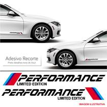 Faixa carro bmw performance limited adesivo lateral preto